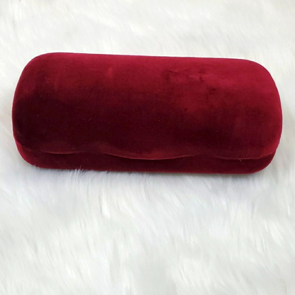 Gucci Velvet Velour Sunglasses Case Raspberry